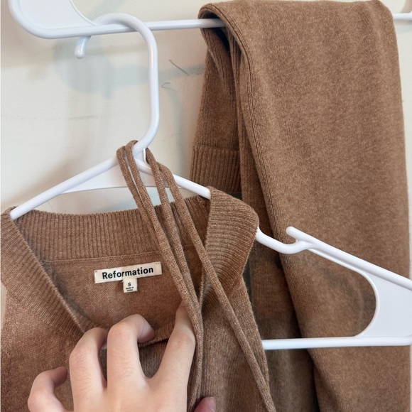 Reformation Renato Two-piece Cashmere Top & Midi Skirt Set SMALL - Picture 5 of 5